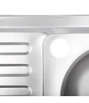 Кухонна мийка накладна Zerix Z8050R-04-160E (Satin) (ZX1615) фото - 3