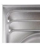 Кухонна мийка накладна Zerix Z8060B-08-180E (Satin) (ZX1620) фото - 4
