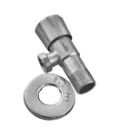 Кран для підключ. сантехприладів Zerix VAL-04-1/2x1/2 з нерж. ст.SUS304 (ZX4800) фото - 2