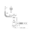 Сифон для кухни Zerix SK-02-A 3 1/2″x40 с резьбовым выпуском и гибким прямоугольным переливом (ZX4952) — фото 2