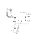 Сифон для кухні ZERIX SK-03-A 3 1/2″x40 з двома різьб. випусками та відведенням для пральної машини (ZX4955) — фото 2