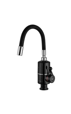 Водонагрівач 3,3 kW проточний ZERIX ELW06-EF-2BLACK (ELW06-EF-B BLACK) з індик. темп., рефлекторний вилив, на мийку (колір чорний) (ZX5033)