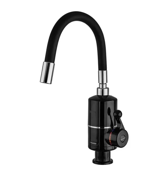 Водонагрівач 3,3 kW проточний ZERIX ELW06-EF-2BLACK (ELW06-EF-B BLACK) з індик. темп., рефлекторний вилив, на мийку (колір чорний) (ZX5033) фото - 1