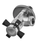 Кран для подключения сантехприборов Zerix VAL-09-1/2x1/2 из нержавеющей стали SUS304 (ZX5102) фото - 2