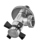 Кран для подключения сантехприборов Zerix VAL-10-1/2x3/4 из нерж. стали SUS304 (ZX5103) фото - 2