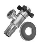 Кран для подключения сантехприборов Zerix VAL-10-1/2x3/4 из нерж. стали SUS304 (ZX5103) фото - 3