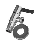 Кран для подключения сантехприборов Zerix VAL-11-1/2x1/2 из нержавеющей стали SUS304 (ZX5104) фото - 3
