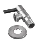 Кран для подключения сантехприборов Zerix VAL-12-1/2x3/4 из нерж. стали SUS304 (ZX5105) фото - 3