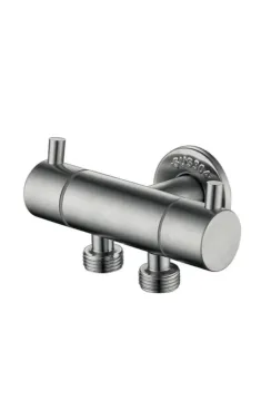 Кран для підключення сантехприладів ZERIX VAL-13-1/2x1/2x1/2 з нерж. сталі SUS304 (ZX5971)