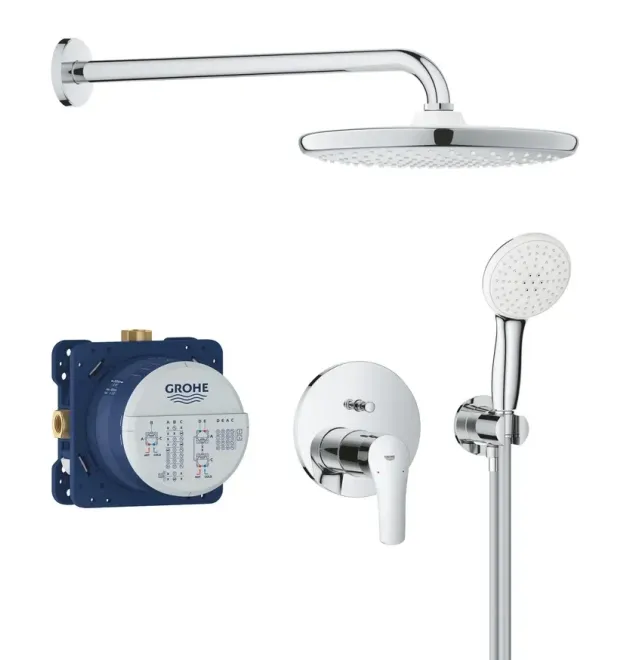 Душова система Grohe Eurosmart для прихованого монтажу, одноважільна, хром, 25288000