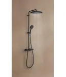 Душова система Grohe Tempesta System 250 Cube з термостатом, настінна, чорний матовий (266892431) — фото 8