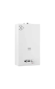 Газова колонка димохідна з п'єзорозпалом KOER KWH.G0410 WHITE 10 л/хв (колір білий) (KR5663)