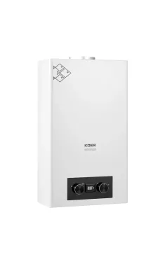 Газова колонка Koer KWH.G0110 WHITE димохідна 10 л/хв, колір білий (KR5553)