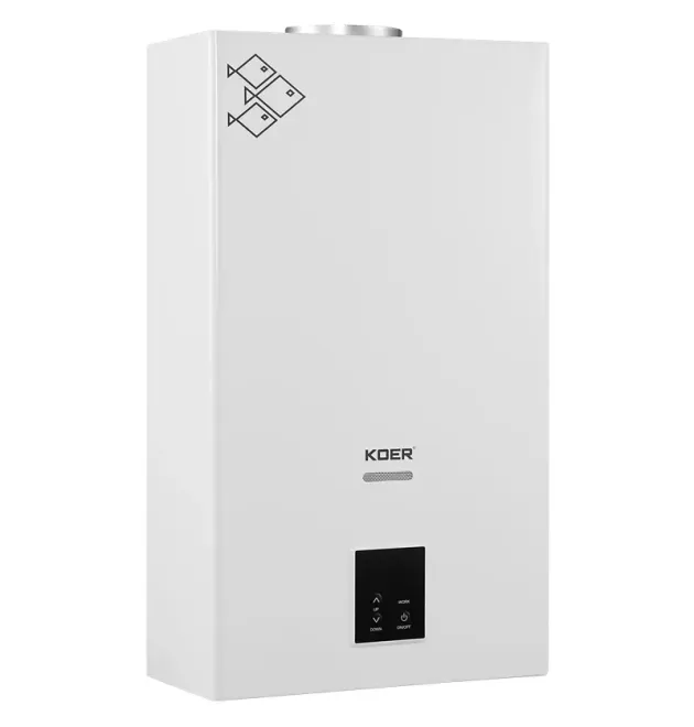 Газова колонка KOER KWH.G0210 WHITE димохідна з модуляцією 10 л/хв, колір білий (KR5556)