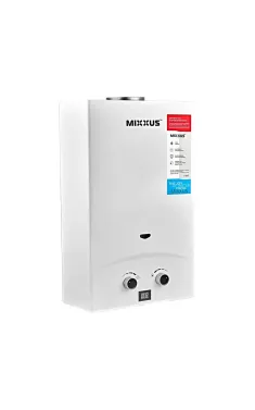 Газова колонка MIXXUS Basic White димохідна, 10 л/хв, біла