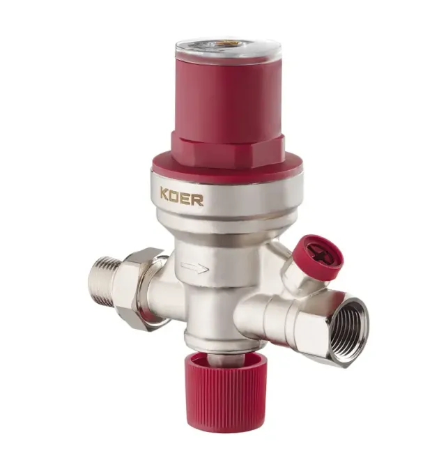 Клапан підживлювальний з виходом для підключення манометра 1/2″ KOER KR.1259 (KR3102)