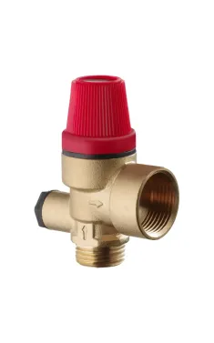 Клапан запобіжний ВЗ 1/2″х3/4″ Koer KR.1262 (з вих. для підключ. манометра) (1.5 бар) (KR3109)