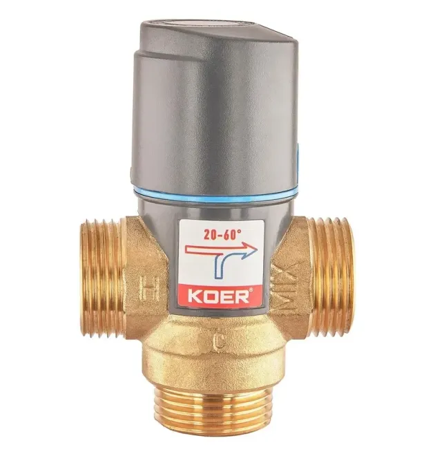 Клапан змішувальний термостатичний 1'' (20*C-60*C) KOER KR.1268 (KR5845)