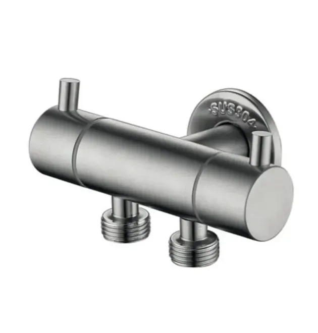 Кран для подключения сантехприборов ZERIX VAL-13-1/2x1/2x1/2 из нержавеющей стали SUS304 (ZX5971)