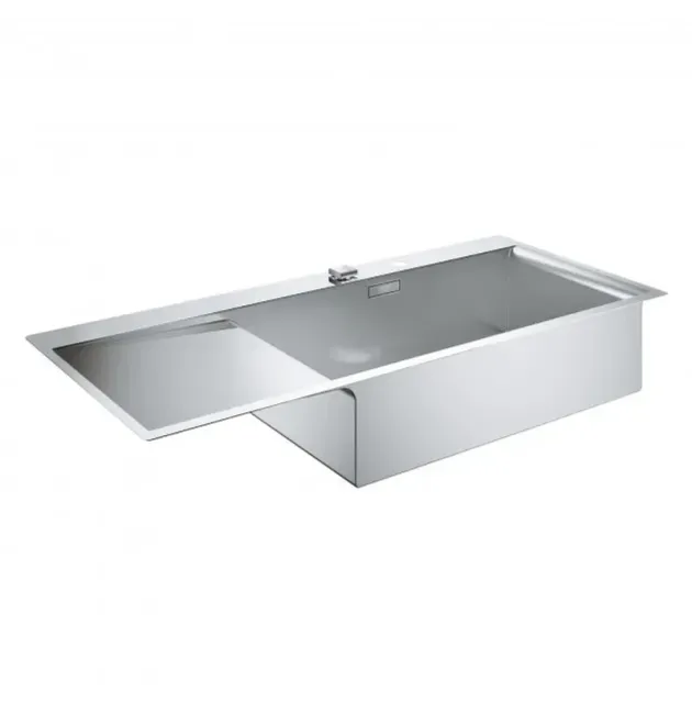 Кухонна мийка GROHE EX Sink K1000 із нержавіючої сталі, подвійне крило зліва, 31582SD0