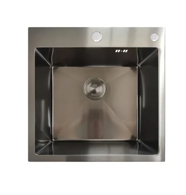 Кухонна мийка MIXXUS MH5050 DECOR GRAPHITE 3.0/0.8 з нержавіючої сталі, графіт
