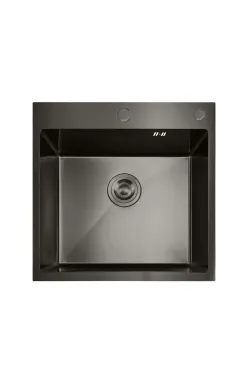 Кухонна мийка MIXXUS MH5050 GRAPHITE з нержавіючої сталі, колір графіт, 3.0/0.8