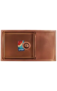 Кухонная мойка MIXXUS MX7844-200×1.2-PVD-BRONZE из нержавеющей стали, бронза