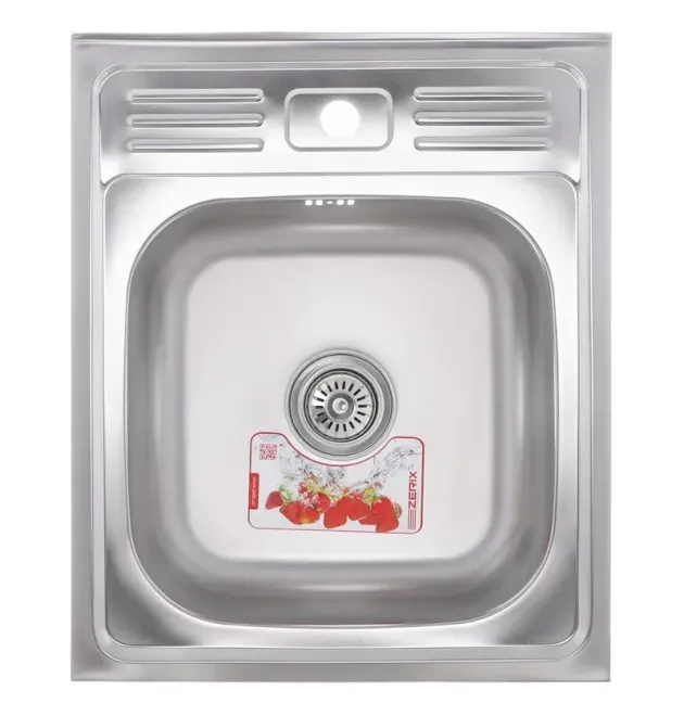 Накладная кухонная мойка из нержавеющей стали, satin, ZERIX Z5060-06-160E (ZX1611)