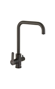 Кухонный смеситель MIXXUS DAX-021-G BLACK из нержавеющей стали SUS304, с выходом для питьевой воды, матовый черный