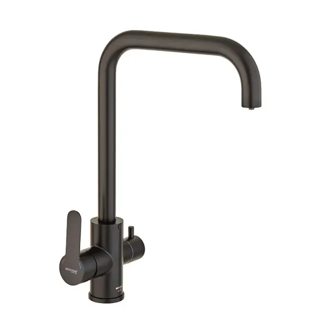 Кухонный смеситель MIXXUS DAX-021-G BLACK из нержавеющей стали SUS304, с выходом для питьевой воды, матовый черный