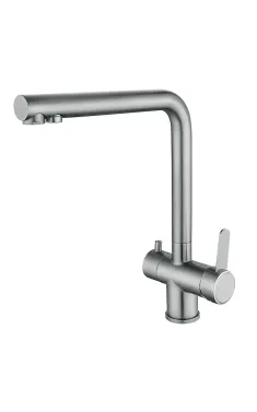 Кухонный смеситель MIXXUS FAN-021 из нержавеющей стали SUS304, с выходом для питьевой воды, цвет нержавеющей стали