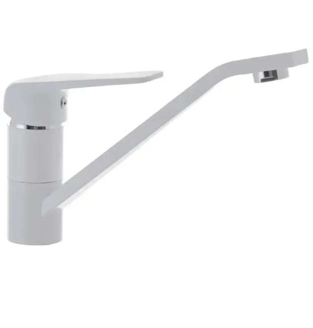 Смеситель для кухни MIXXUS OREGON 555 NUT WHITE, белый матовый