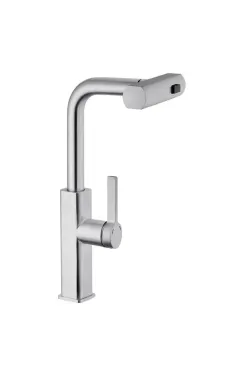 Кухонный смеситель MIXXUS PREMIUM HAMMER 014 с выдвижным изливом, хром