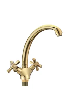 Кухонный смеситель MIXXUS PREMIUM RETRO GOLD-273, золотой