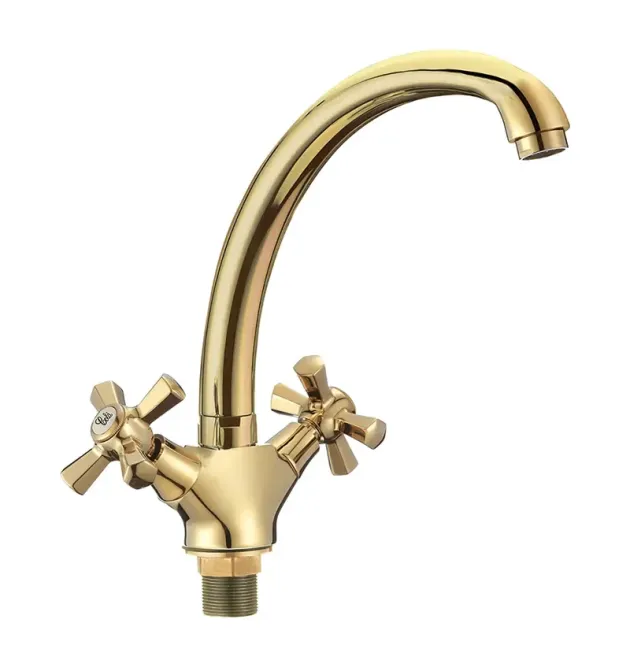 Кухонный смеситель MIXXUS PREMIUM RETRO GOLD-273, золотой