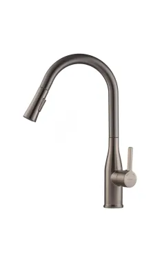 Смеситель для кухни MIXXUS PREMIUM SUMMER 014 GRAPHITE с выдвижным изливом, графит