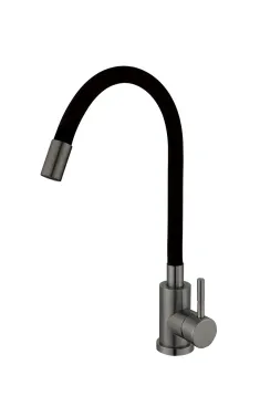 Кухонний змішувач MIXXUS SEO-011 GRAPHITE REFL.BLACK із гнучким виливом із нержавіючої сталі SUS304, графіт/чорний