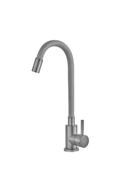 Кухонний змішувач MIXXUS SEO-011 GRAPHITE REFL.GRAY із гнучким виливом із нержавіючої сталі SUS304, графіт/сірий