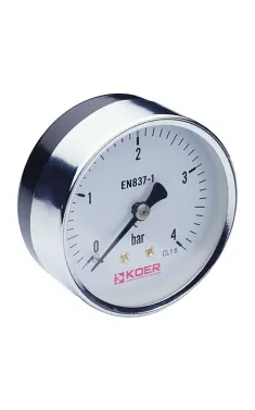 Манометр аксіальний (KOER KM.611A) (0-4 bar), D 63мм, 1/4'' (KR0210)