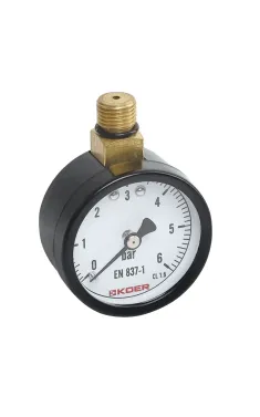 Манометр радіальний KOER KM.630R 1/4'' (D 50мм 0-6 bar, різьба зверху корпусу) (KR4762)