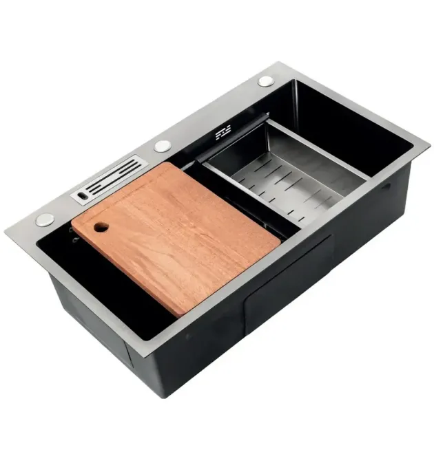 Мойка для кухни из нержавеющей стали MIXXUS PREMIUM MH7545-SET-05 NANO-SILVER (3.0/0.8) комплект, цвет нержавеющая сталь