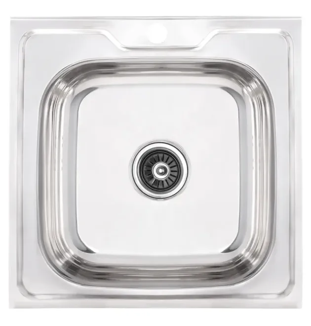 Кухонная мойка из нержавеющей стали, polish, ZERIX Z5050-06-160P (ZS0580)
