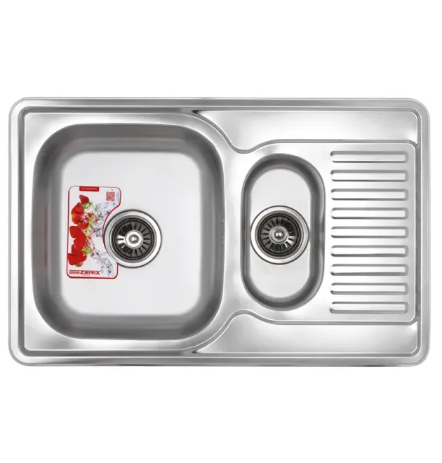Кухонная мойка из нержавеющей стали, Armonia, micro decor, ZERIX Z7850A-08-180MD (ZS0577)
