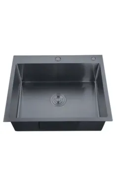 Мийка з нерж. сталі ZERIX ZH6050-215 NANO-BLACK (3.0/0.8) (MX1586)