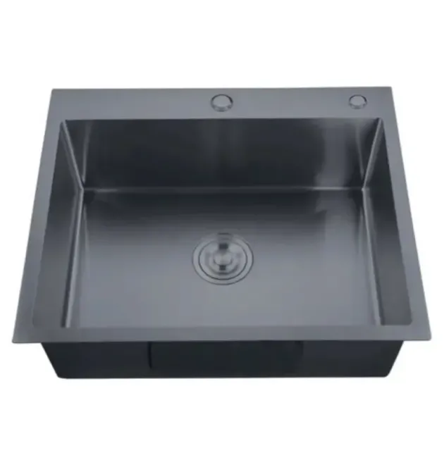 Мийка з нерж. сталі ZERIX ZH6050-215 NANO-BLACK (3.0/0.8) (MX1586)