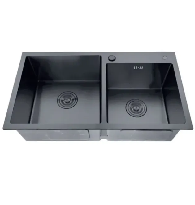 Мийка з нерж. сталі ZERIX ZH7843D-215 NANO-BLACK (3.0/0.8) (MX1594)