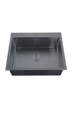 Мийка Zerix ZH5045-215 Nano-Black (3.0/0.8) з нерж. сталі  (MX1580)