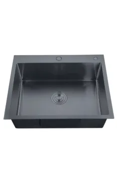 Мийка Zerix ZH5843-215 Nano-Black (3.0/0.8) з нержавіючої сталі (MX1584)
