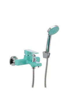 Настенный однорычажный смеситель для ванны MIXXUS MISSOURI 009 EURO GREEN, бирюзовый