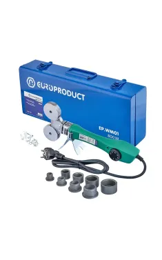 Паяльник EUROPRODUCT EP.WM01 для PPR-труб, 800 Вт, плоскі насадки 20/40 мм